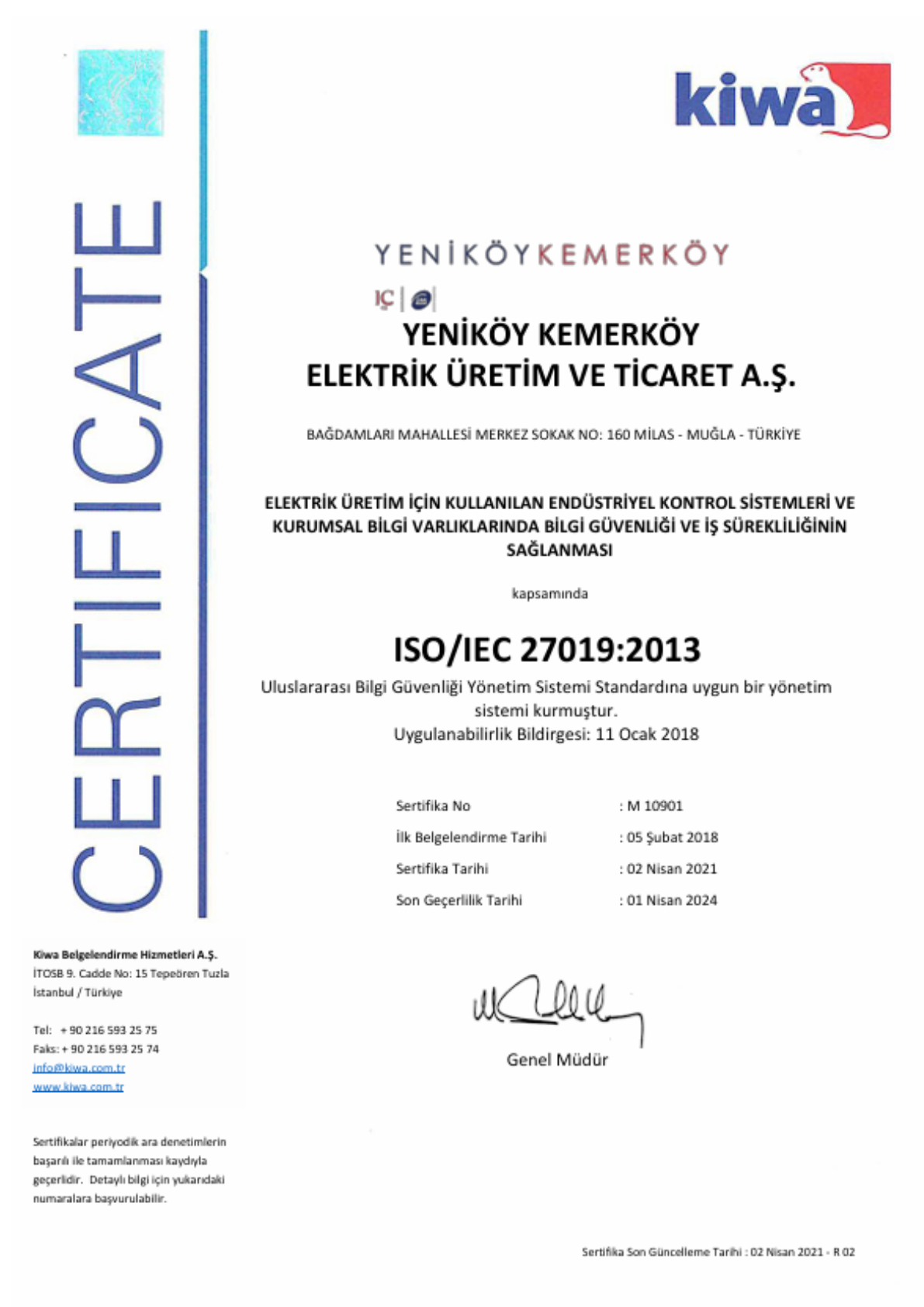 Kiwa TR ISO IEC 27019